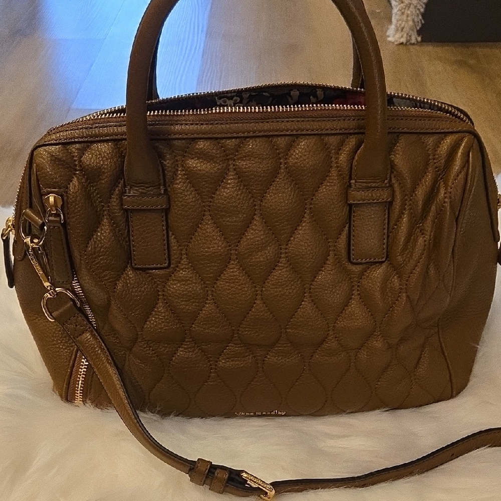 Vera Bradley Tan Quilted Satchel - Picture 3 of 5